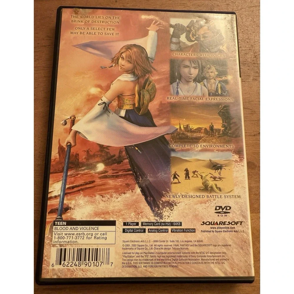 Final Fantasy X‎ PlayStation 2, 2001 Game. No Manual